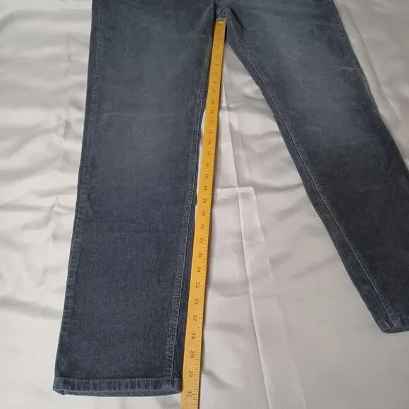 Flint And Tinder Pants Mens 33x32 Gray Corduroy Tapered Fit Stretch Casual - Picture 16 of 16